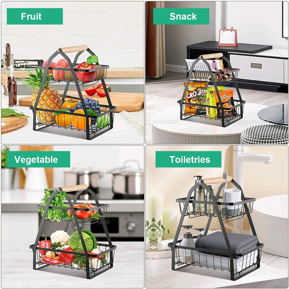 STORFEX Detachable 2 Tier Countertop Fruit Basket_6