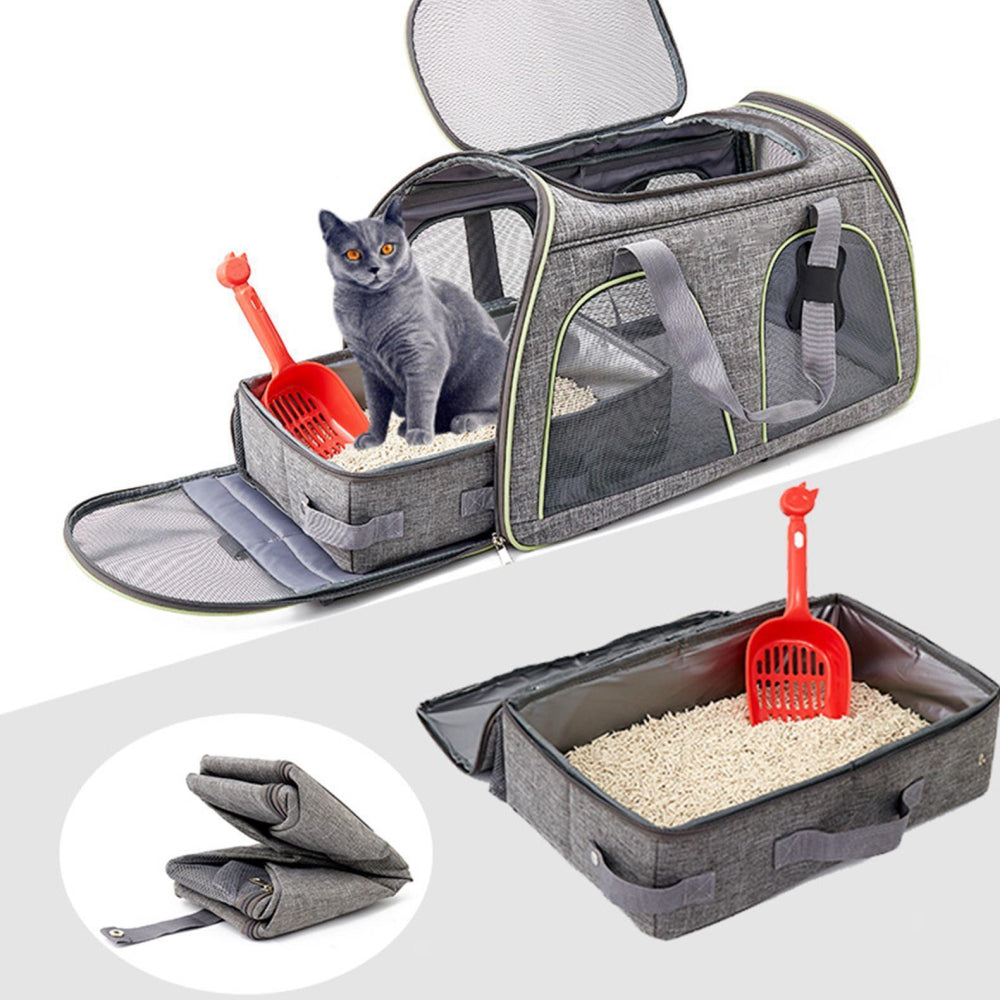 PETSWOL Foldable Cat Litter Box with Shovel - Portable and Convenient_6