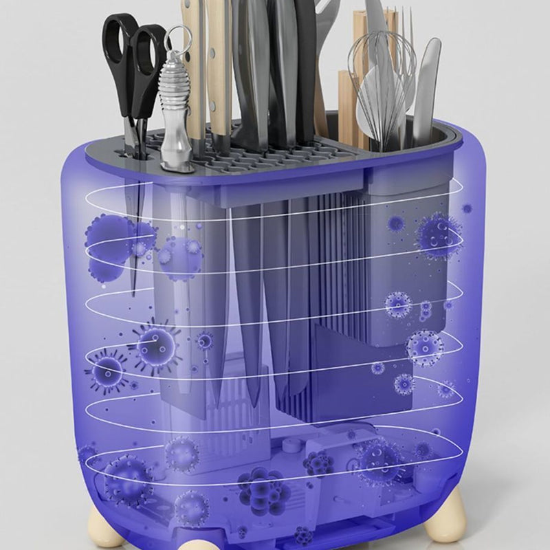 Large Capacity Multifunctional Knife Holder and Storage with Drainage_8