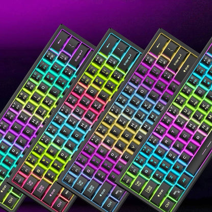 Rainbow Backlit Wireless Gaming Keyboard Mouse and Mat Combo Set_11