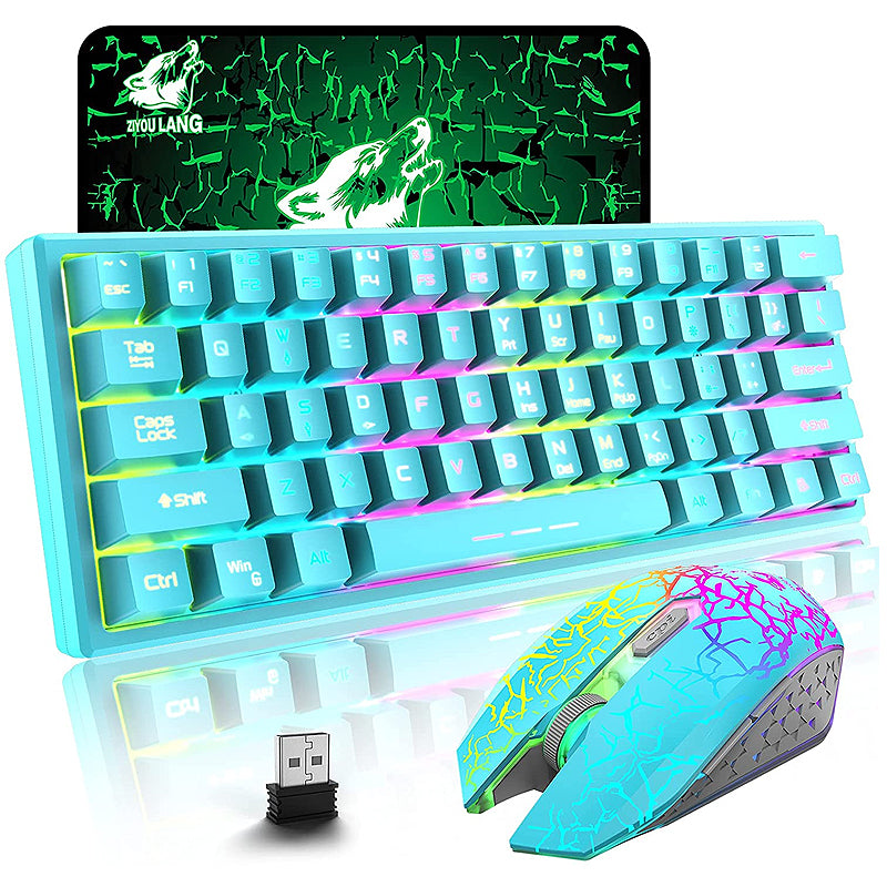 Rainbow Backlit Wireless Gaming Keyboard Mouse and Mat Combo Set_17