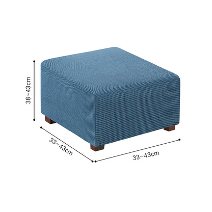 COMFEYA Square Ottoman Cover Premium Furniture Protector with Elastic Bottom_17