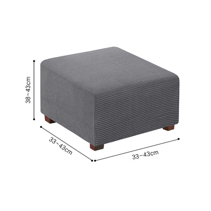 COMFEYA Square Ottoman Cover Premium Furniture Protector with Elastic Bottom_7