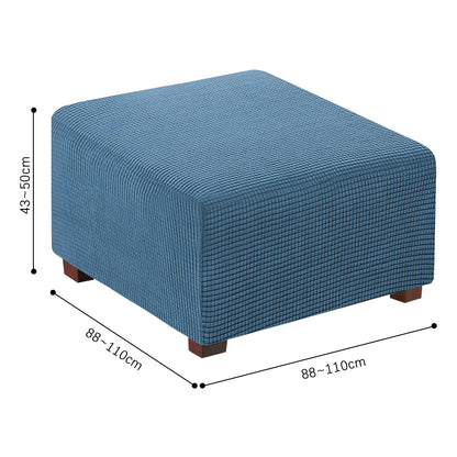 COMFEYA Square Ottoman Cover Premium Furniture Protector with Elastic Bottom_19