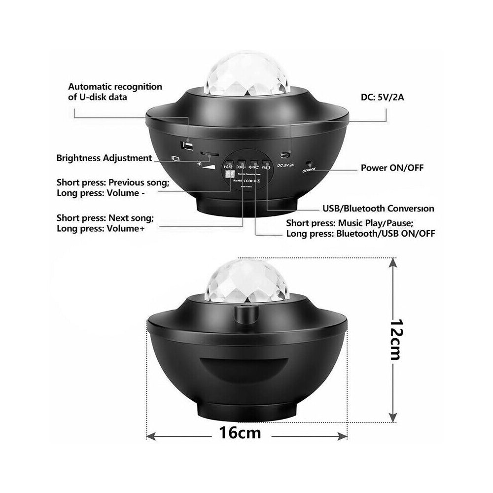 LED Night Lamp Projector Rotating Light -USB Power Supply_3