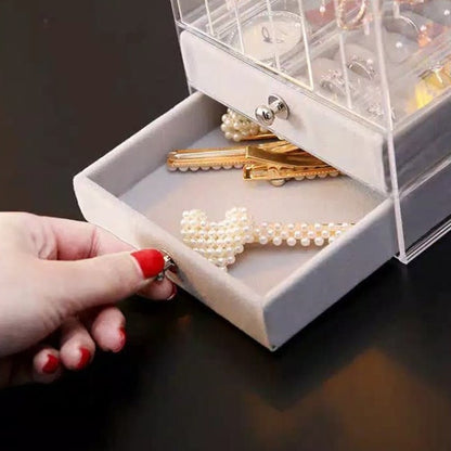 Acrylic Jewelry Storage Box Portable Dustproof Full Clear Display_3