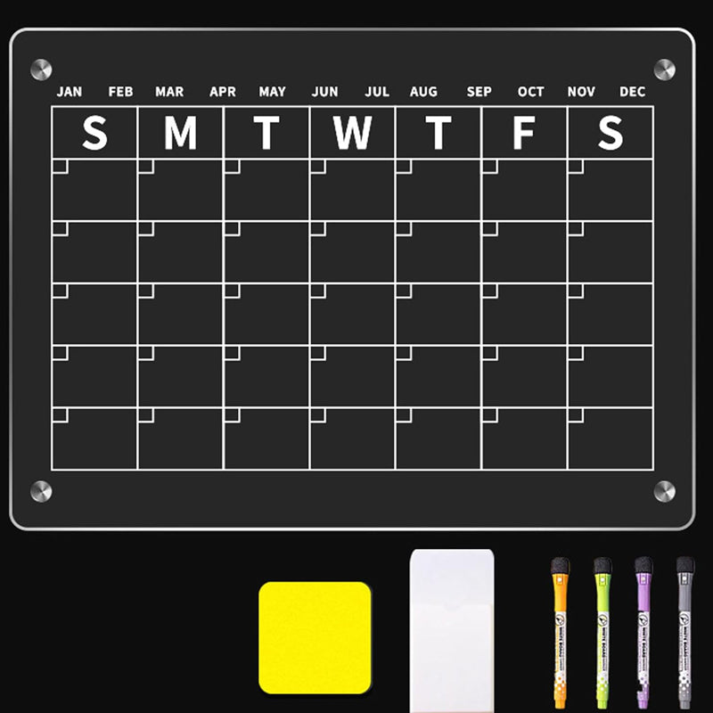 Magnetic White Board Monthly Weekly Planner Dry Erase Refrigerator Message Board_9