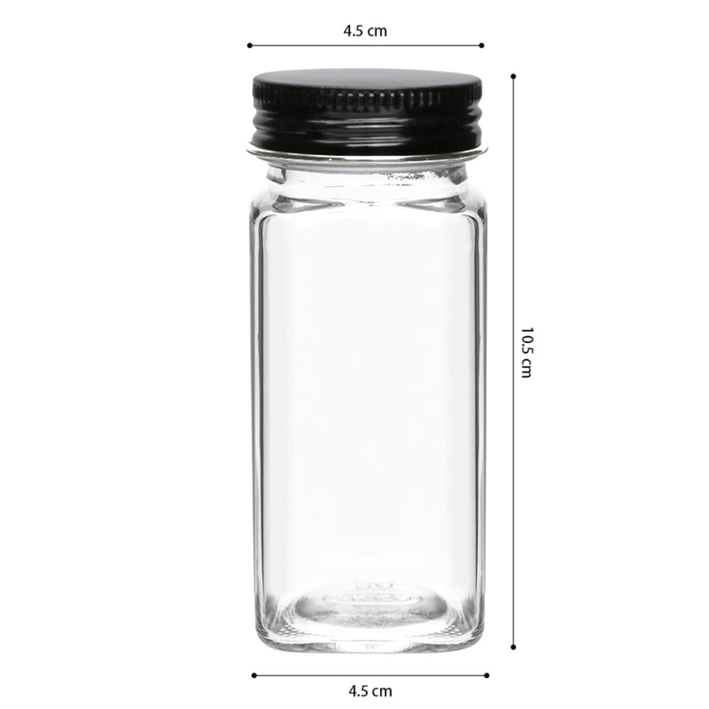 STORFEX 12-Pack 120ml Glass Spice Jars with Labels_4