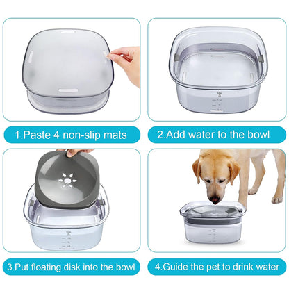 PETSWOL 2L No Spill Dog Bowl | Large Capacity, Slow Water Feeder for Clean and Healthy Drinking_1