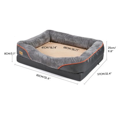 Removable and Washable Waterproof Large Dog Bed with Anti-Allergy Fleece Cover_10