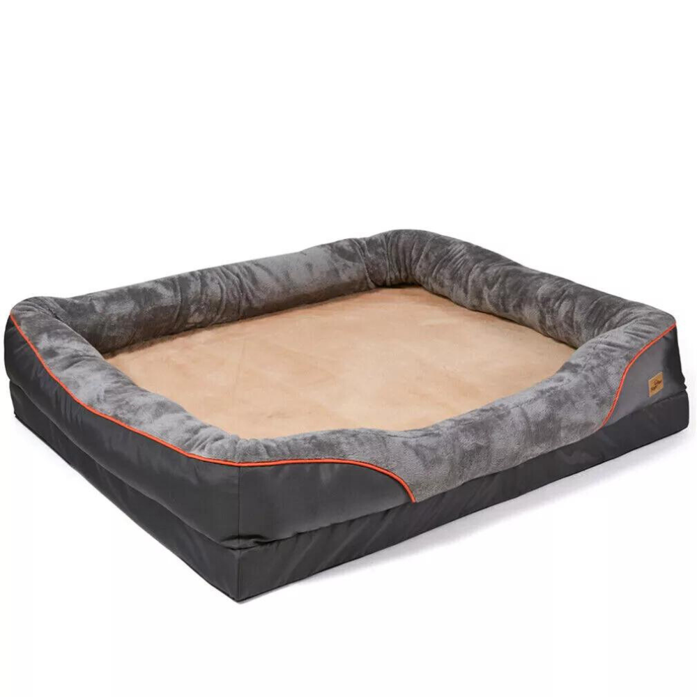 Removable and Washable Waterproof Large Dog Bed with Anti-Allergy Fleece Cover_8