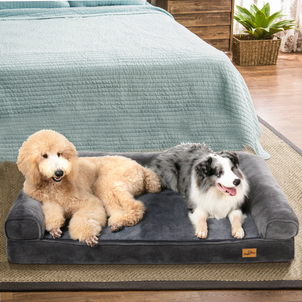 Cozy Extra Large Dog Bed with Waterproof Cover and Bolster_6