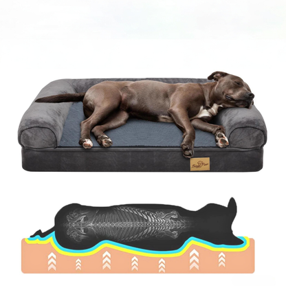 Cozy Extra Large Dog Bed with Waterproof Cover and Bolster_7