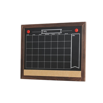 Wood Framed Calendar Magnetic Blackboard Monthly Weekly Notice Board_6