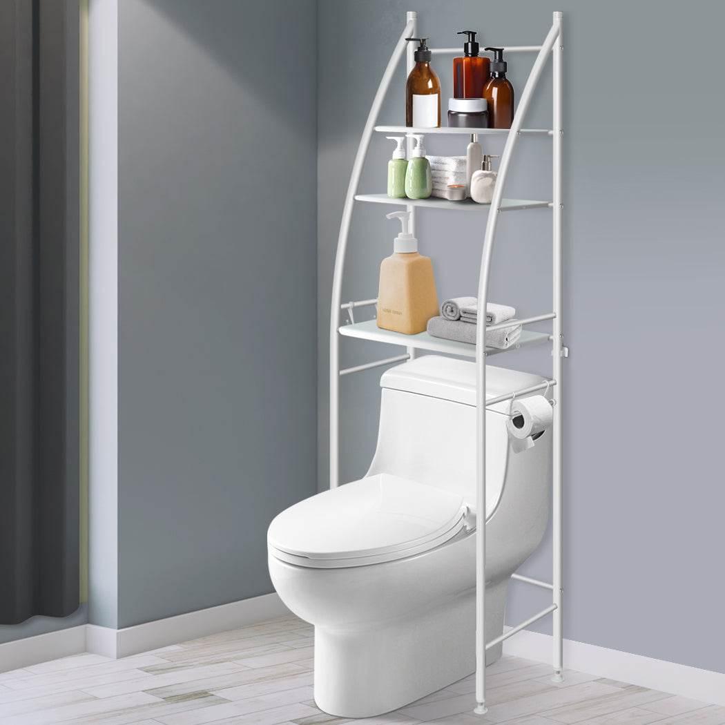 Dutxa 3 Tier Over Toilet Storage Shelf White-1831592970953035782