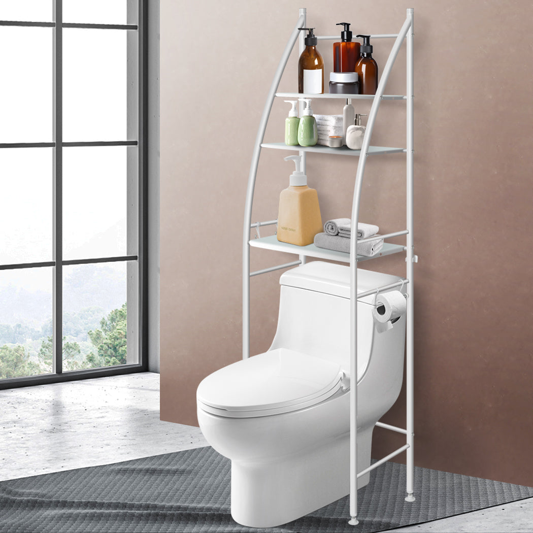 Dutxa 3 Tier Over Toilet Storage Shelf White-1831592970953035783