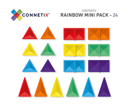 Connetix Tiles Rainbow Mini Pack 24 pc-1826048864990400513