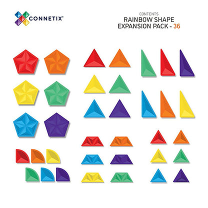 Connetix Tiles Rainbow Shape Expansion Pack 36 pc-1826048865120423937