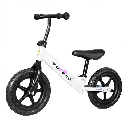 BoPeep Kids Balance Bike Ride On Toys White-1829372382222094336