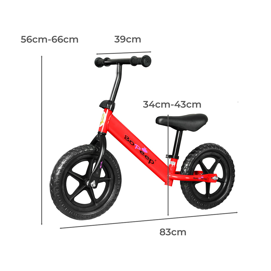 BoPeep Kids Balance Bike Ride On Toys Red-1829372382083682306