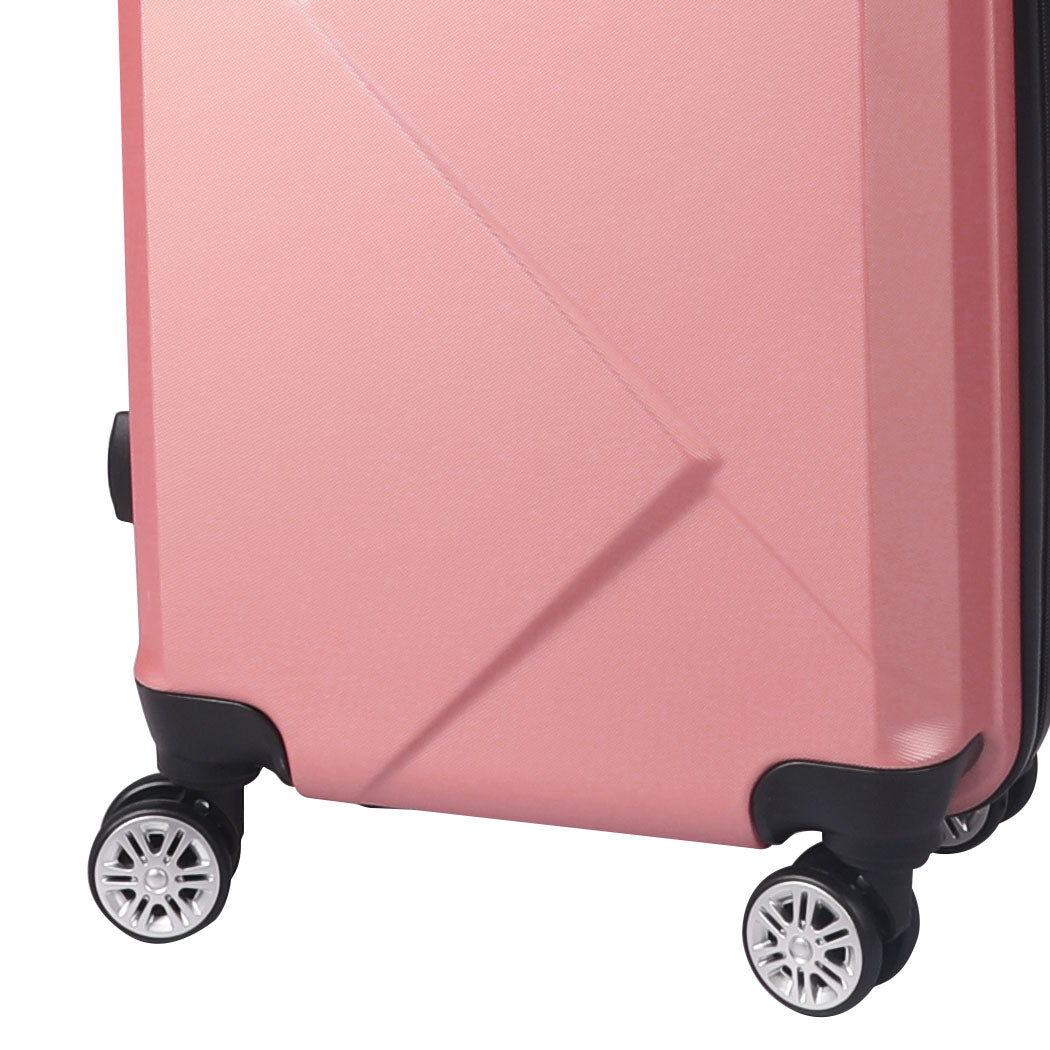 Slimbridge 2pcs 20"Travel Luggage Set Rose Gold-1831592722264363012