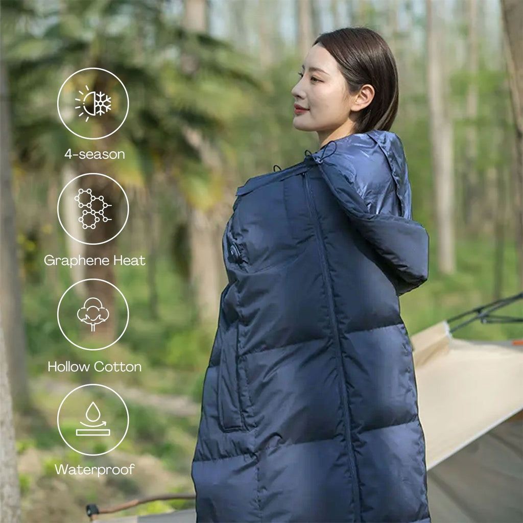 KILIROO Sleeping Bag 350GSM Navy Blue