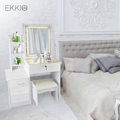 EKKIO Dressing Table White LED Mirror