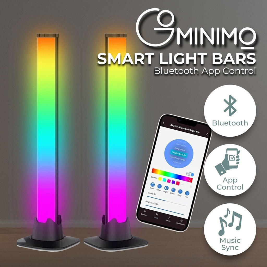 GOMINIMO Smart LED RGB Flow Light Bars 2pcs