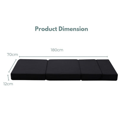 GOMINIMO 4 Fold Folding Mattress Black Air Mesh