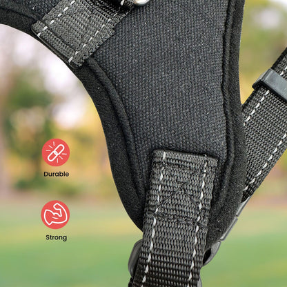 FLOOFI Dog Harness M Size (Black)