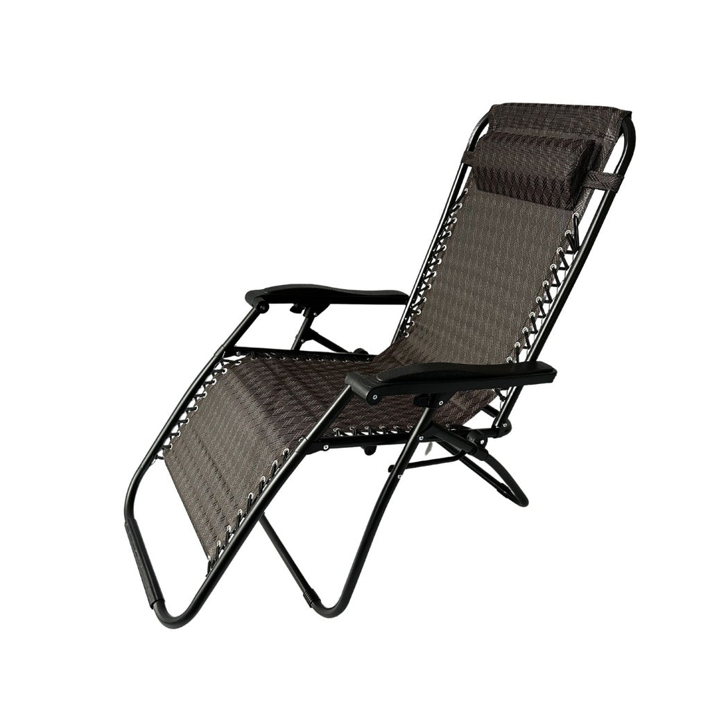 KILIROO Reclining Sun Beach Deck Lounge Chair Outdoor Folding Camp Rest Argyle