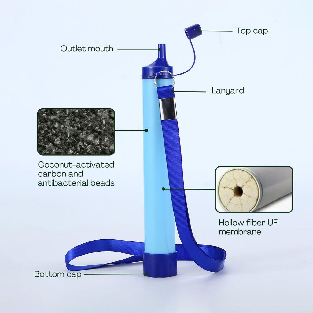 Kiliroo Water Filter Straw, Ultralight and Durable, Long-Lasting Up to 1500L Water, Easy Carry