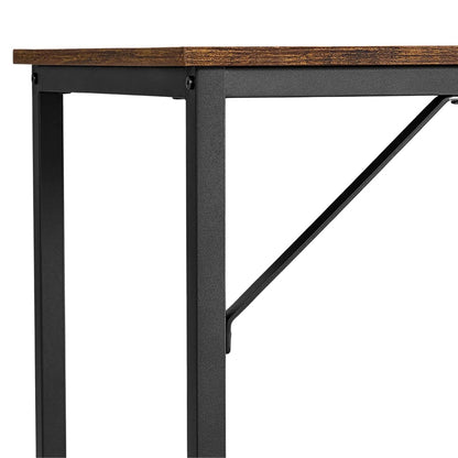 VASAGLE Computer Desk Rustic Brown and Black