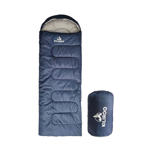 KILIROO Sleeping Bag 350GSM Navy Blue