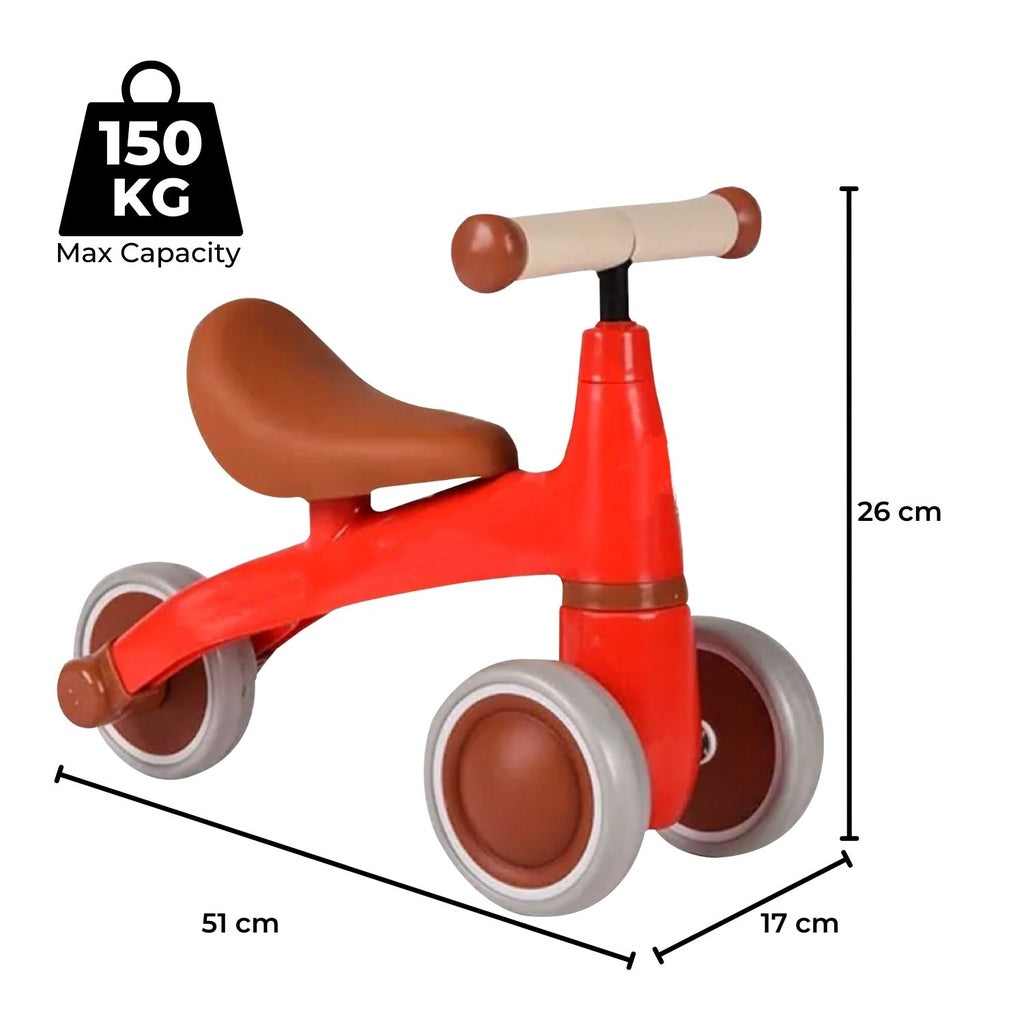 GOMINIMO 3 Wheels Baby Balance Bike Red