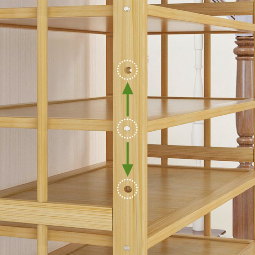 EKKIO 10-Tiers Bamboo Shoe Rack