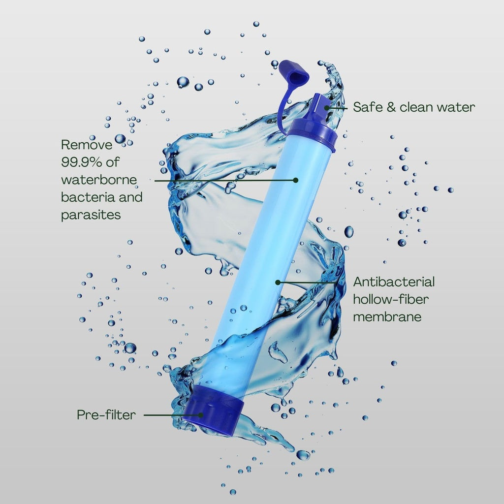 Kiliroo Water Filter Straw, Ultralight and Durable, Long-Lasting Up to 1500L Water, Easy Carry