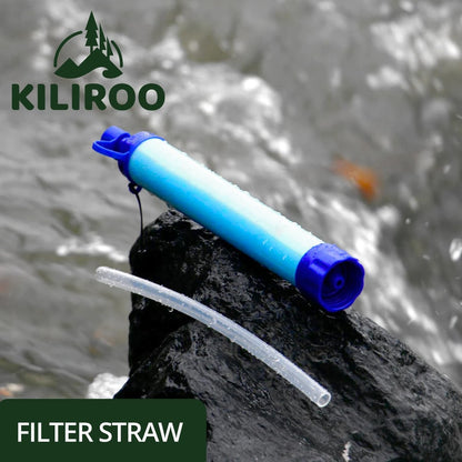 Kiliroo Water Filter Straw, Ultralight and Durable, Long-Lasting Up to 1500L Water, Easy Carry