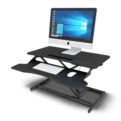 EKKIO Adjustable Standing Desk Riser Stand Up Desk Converter (Black)