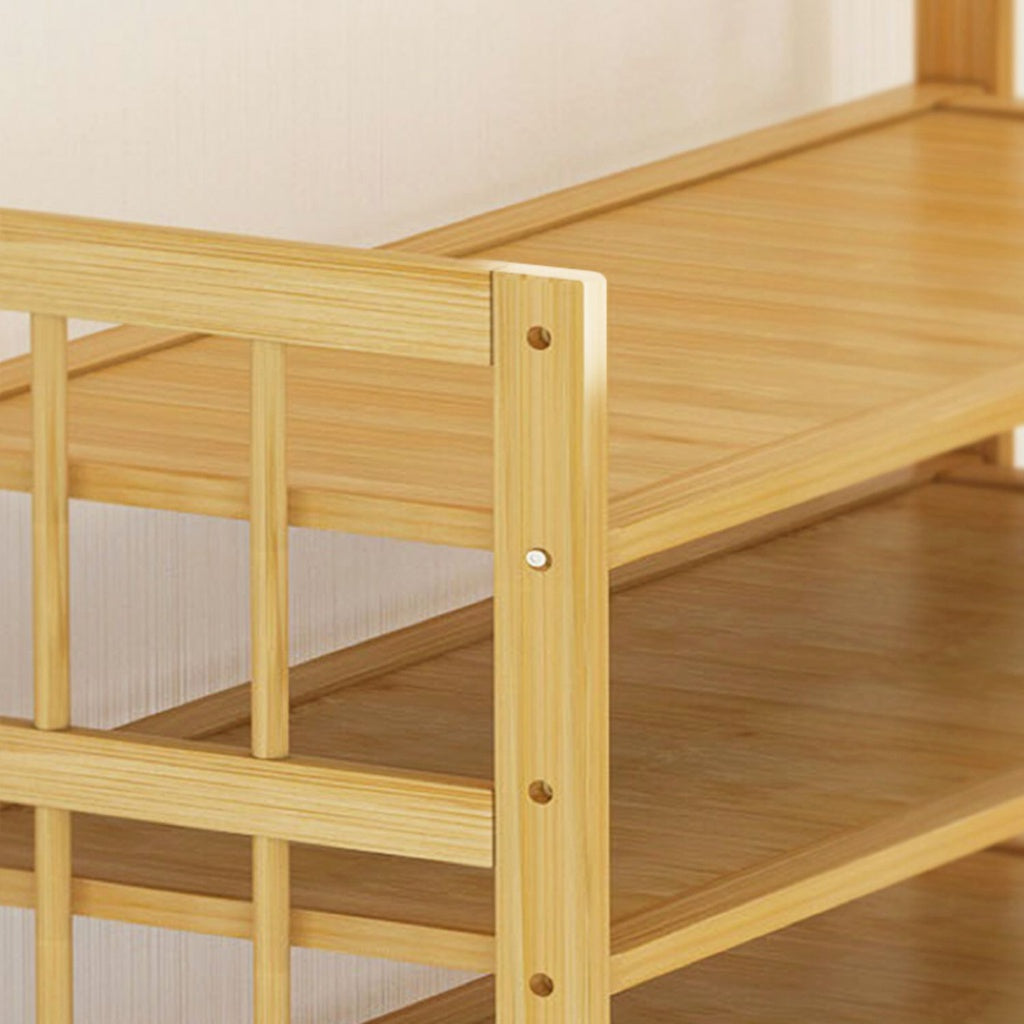 EKKIO 10-Tiers Bamboo Shoe Rack