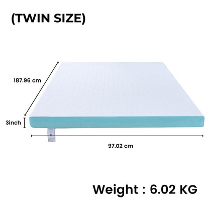 GOMINIMO Dual Layer Mattress Topper 3 inch with Gel Infused (Twin)