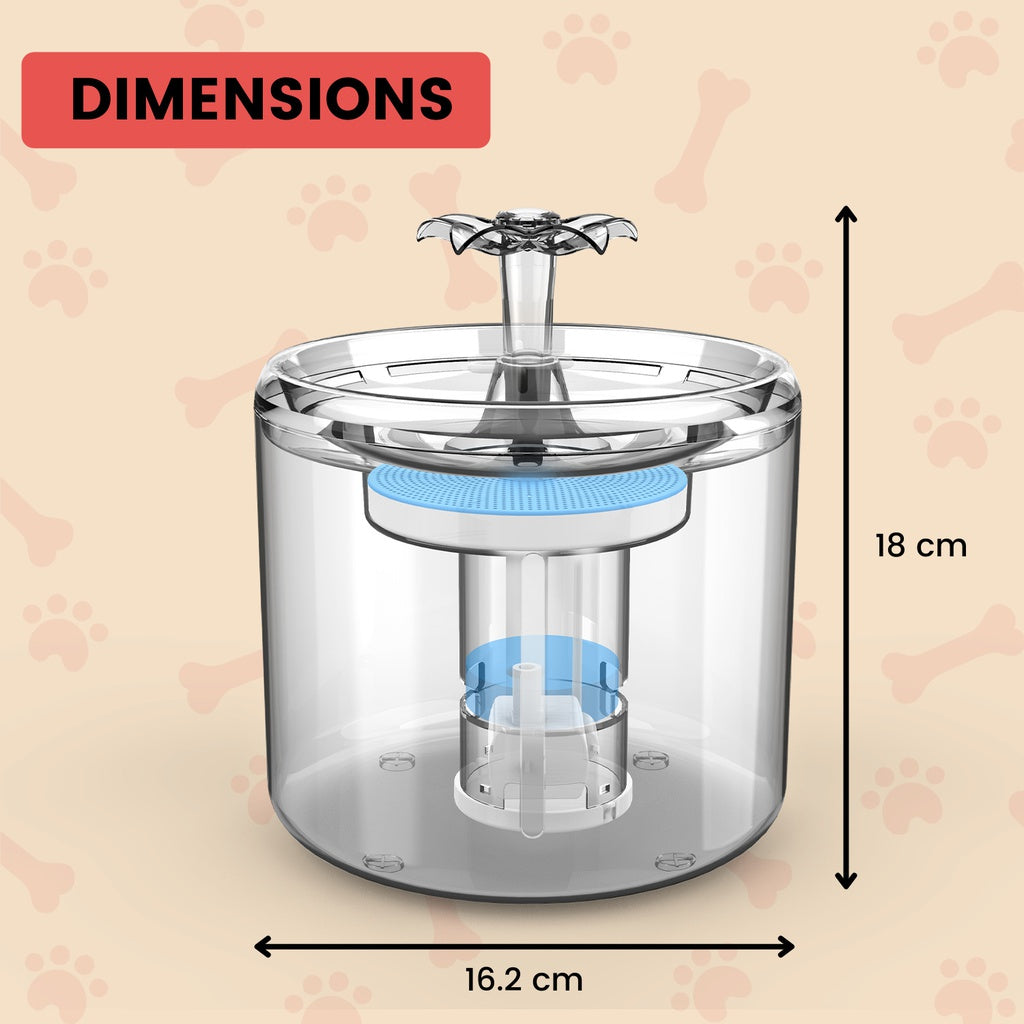 Floofi 2.6L Automatic Water Fountain Drinking Dispenser And Filter