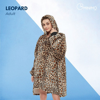 GOMINIMO Hoodie Blanket Leopard Print Design