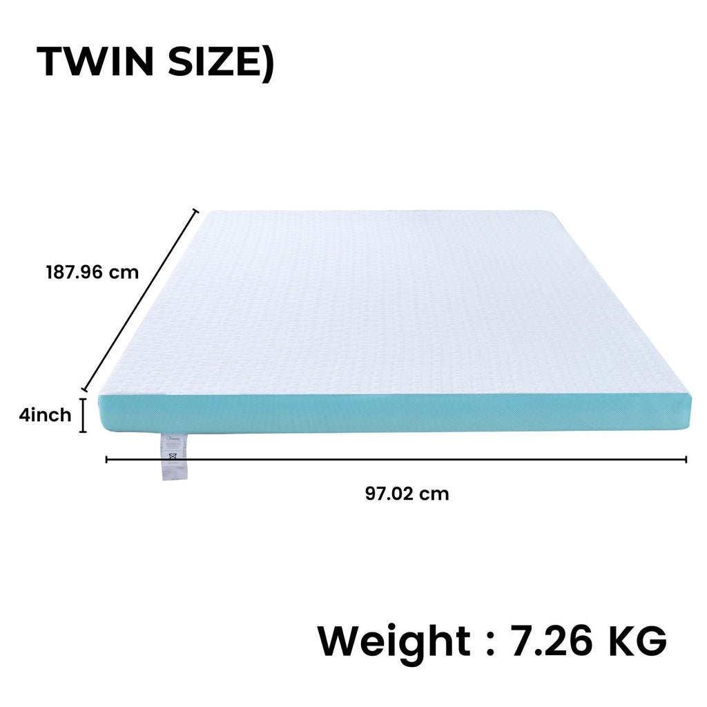 GOMINIMO Dual Layer Mattress Topper 4 inch with Gel Infused (Twin)