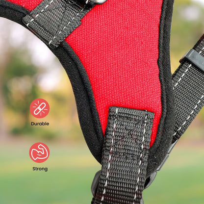 FLOOFI XXL Size Dog Harness XL Size (Red)