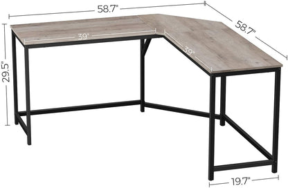 VASAGLE L-Shaped Computer Desk