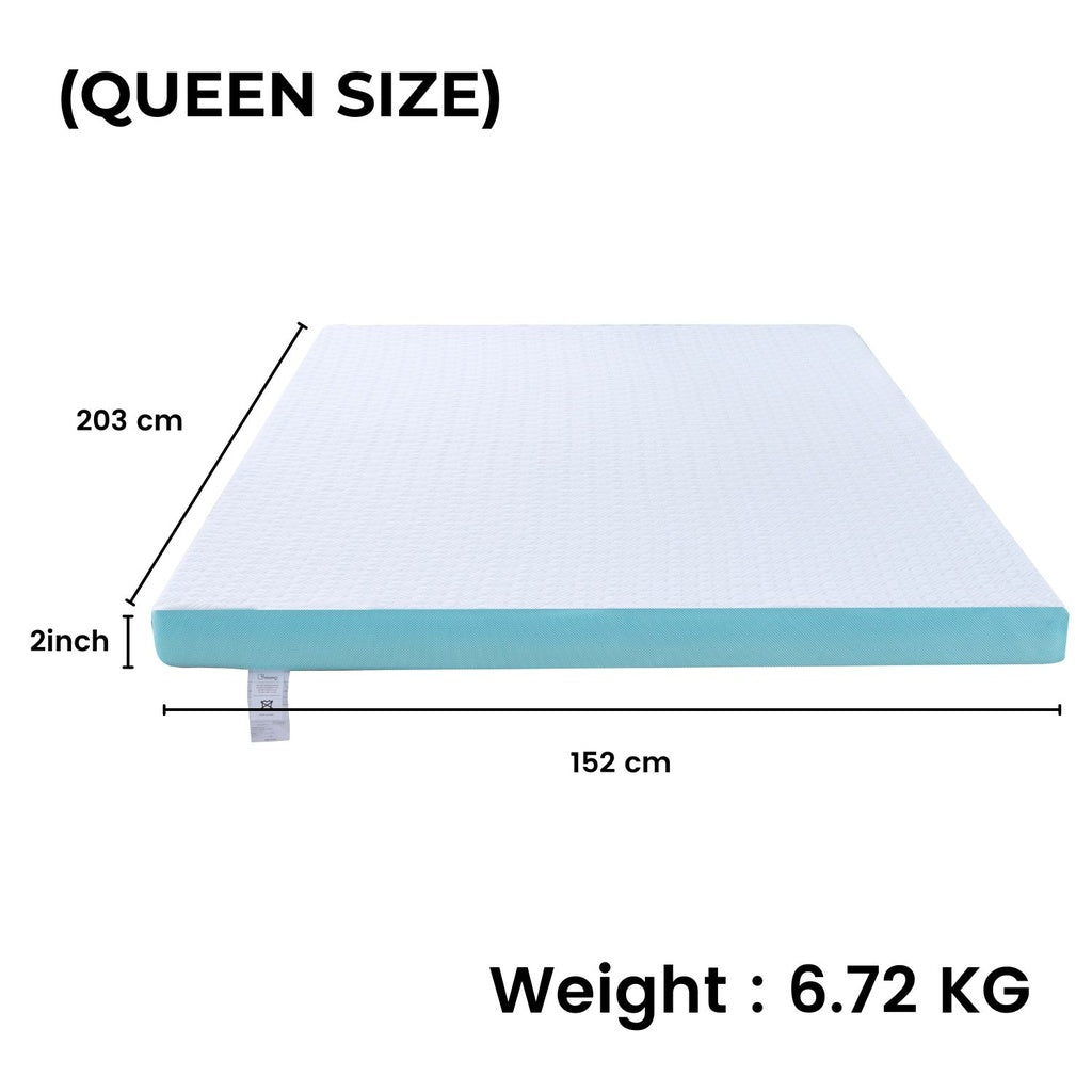 GOMINIMO Dual Layer Mattress Topper 2 inch with Gel Infused (Queen)