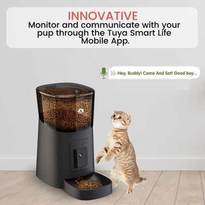 Floofi Automatic Smart Pet Feeder 6L - Black