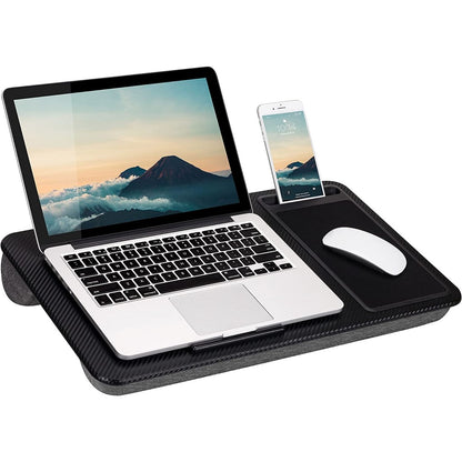 EKKIO Multifunctional Portable Bed Tray Lap Desk with Cushion (Black)