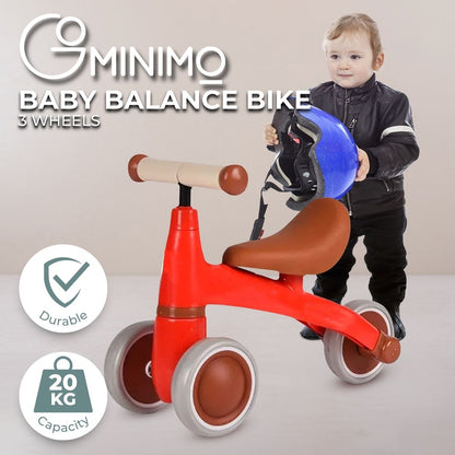 GOMINIMO 3 Wheels Baby Balance Bike Red